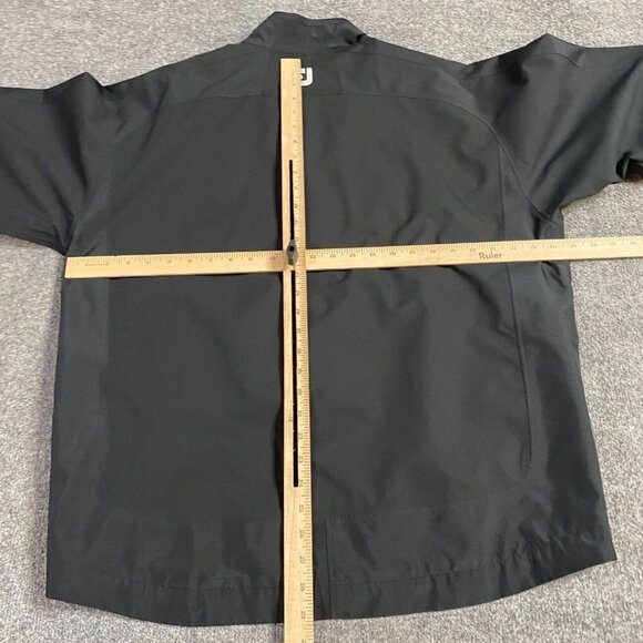 Dryjoys Mens Jacket L Black Removable Sleeves Embroidered Amelia Club - Picture 6 of 12